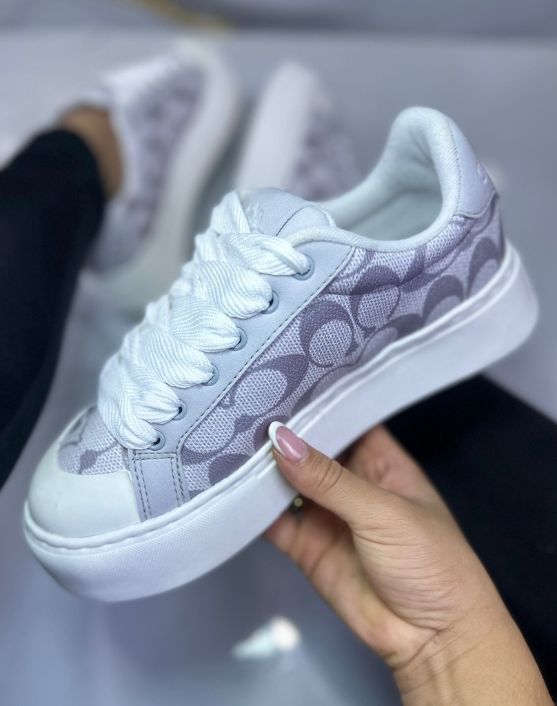 Coach Plataforma Gris Claro