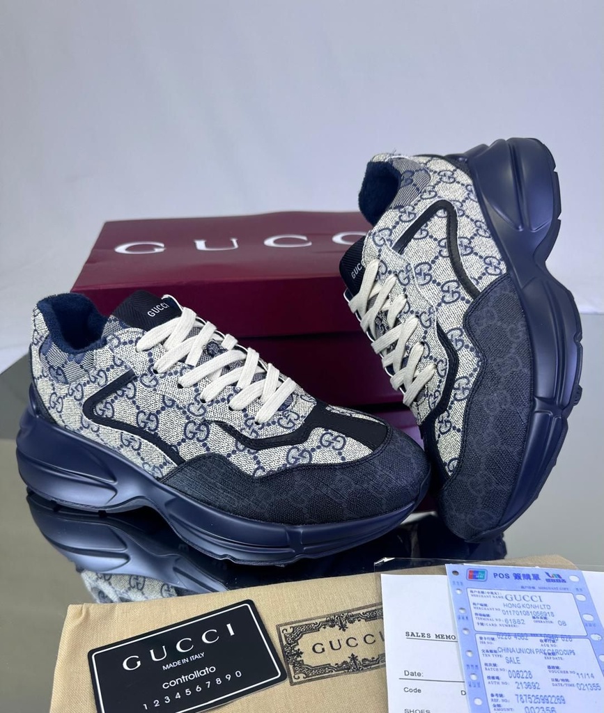 Gucci Rhyton Negro-Gris