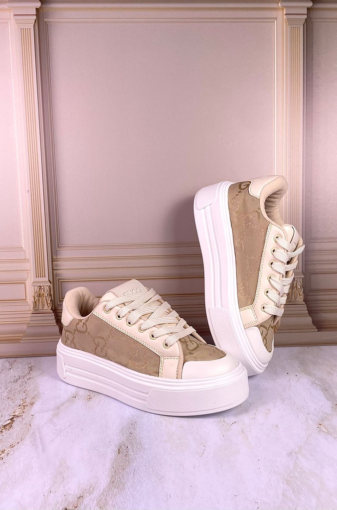Gucci Plataforma Beige