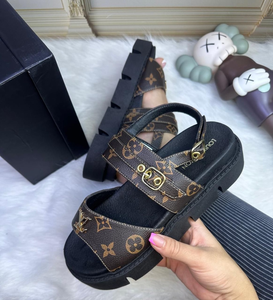 Sandalia Louis Vuitton Plataforma Correa