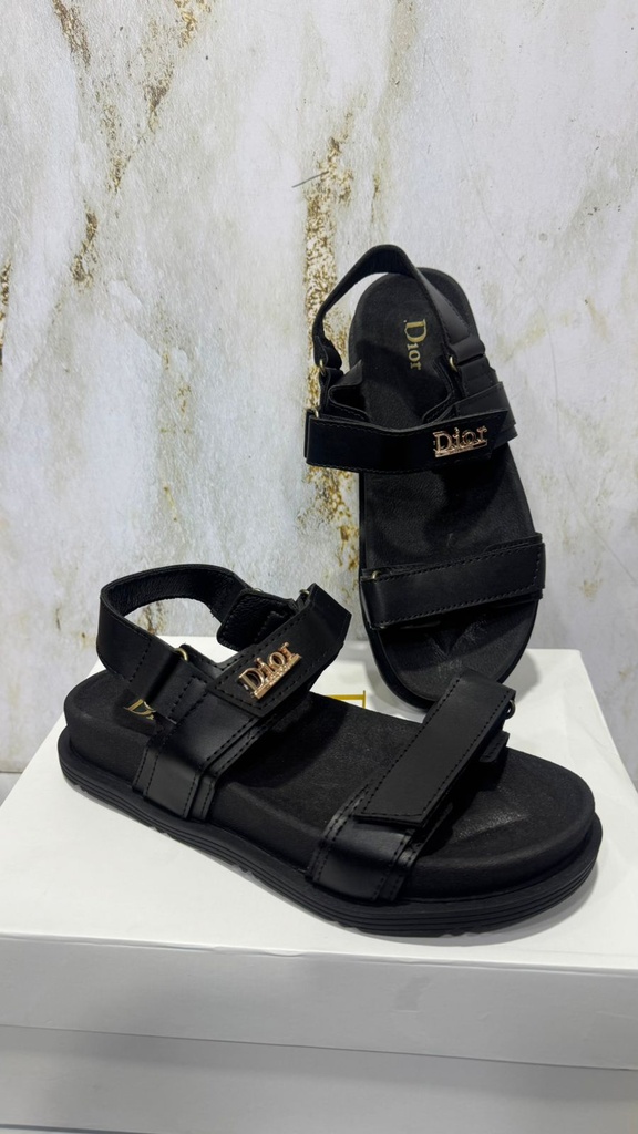 Sandalia Dior Negro Logo
