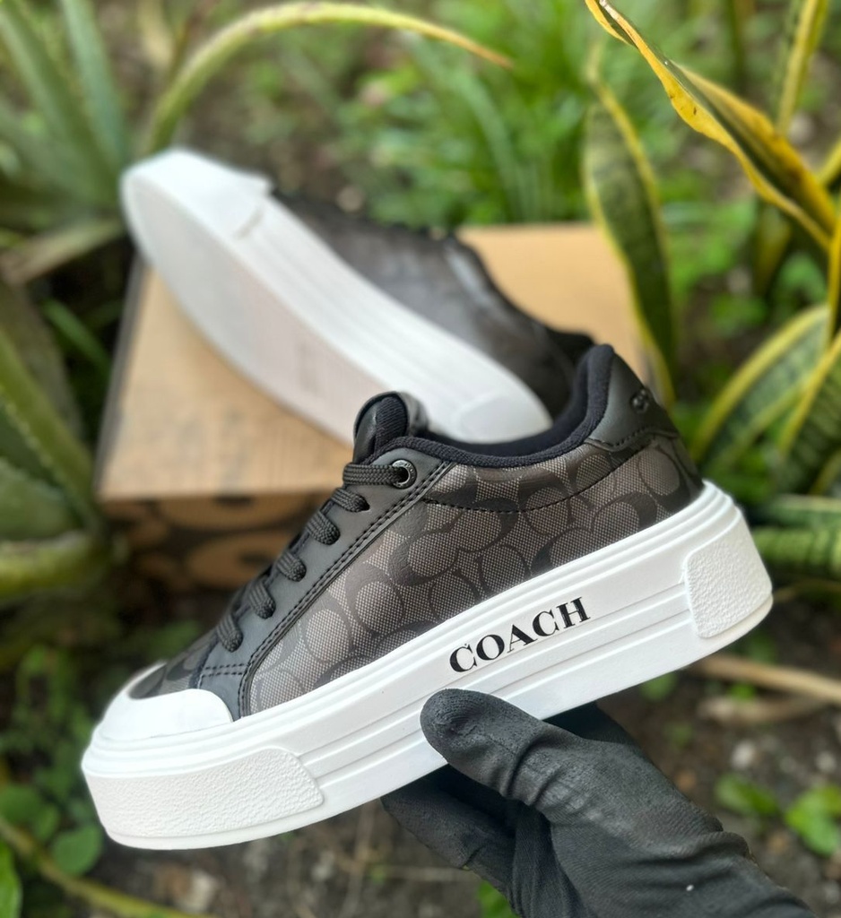 Coach Plataforma Gris Negro J