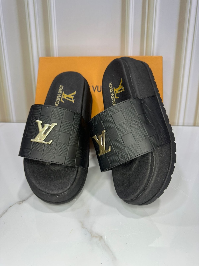 Sandalia Louis Vuitton Negro Plataforma