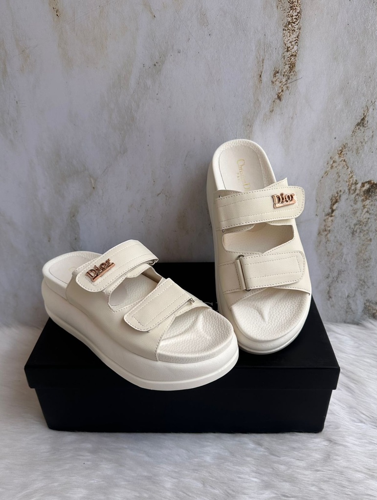 Sandalia Dior Plataforma Beige