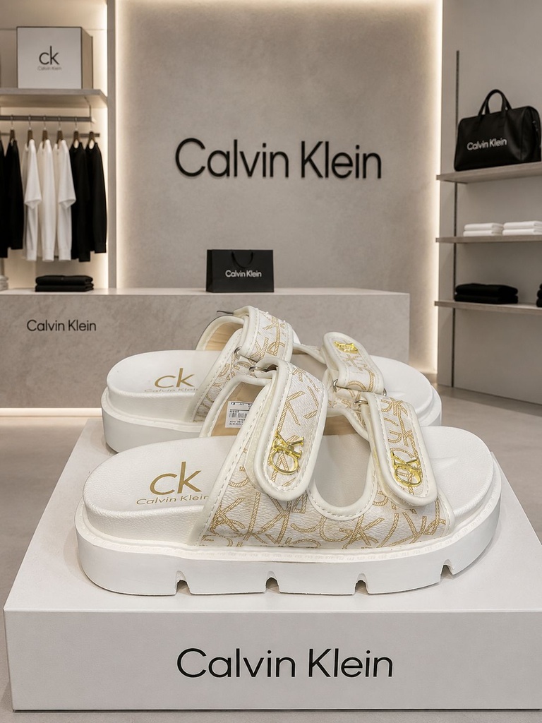 Sandalia Calvin Klein Blanco Beige