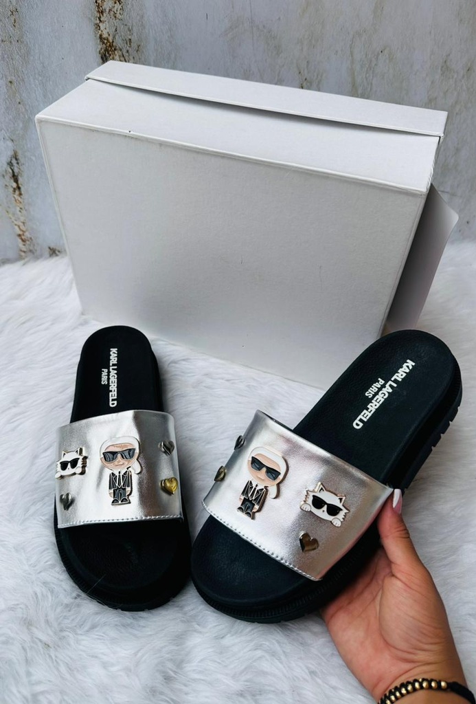 Sandalia Karl Lagerfeld Plateada