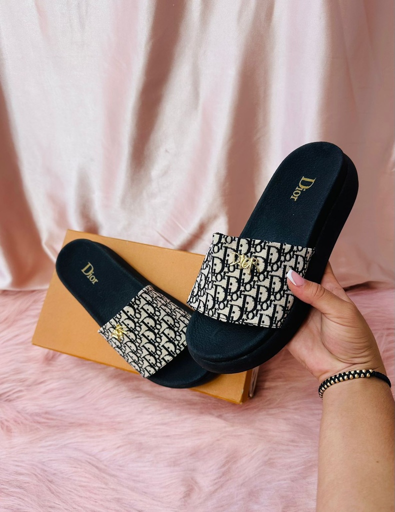 Sandalia Dior Beige Negra Sk 