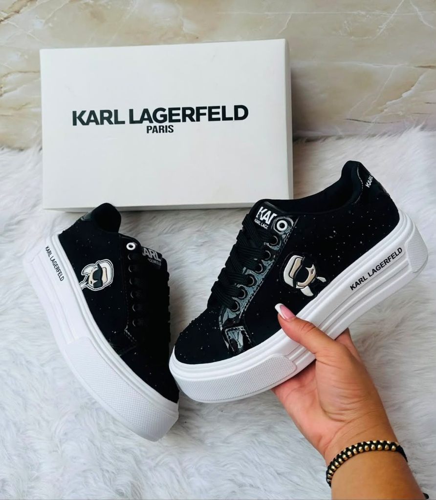 Karl Lagerfeld Plataforma Negro Perlado Dk