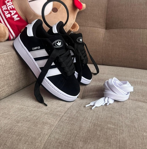 Adidas Campus Negro Suela Goma AD371 (36 - 35 Col - 5/5.5 us, Negro)