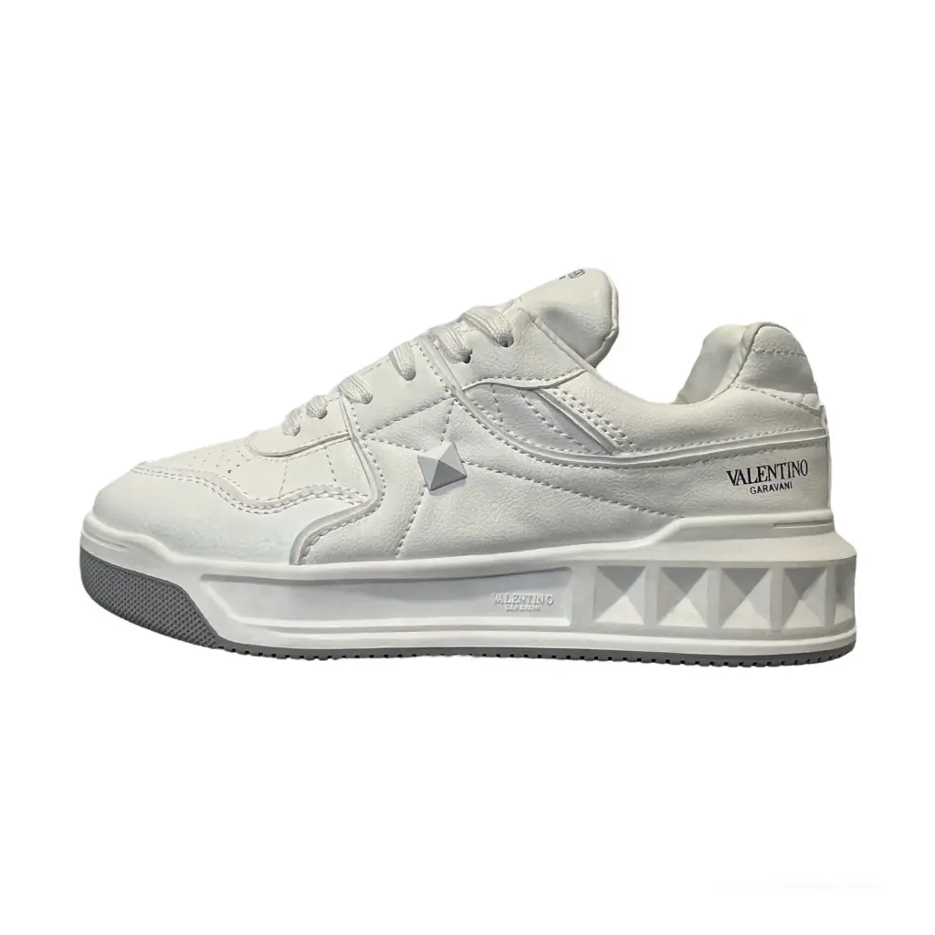 Valentino One Stud Blanco Gris