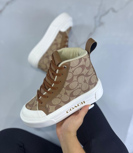 Coach Bota Plataforma Cafe CH70