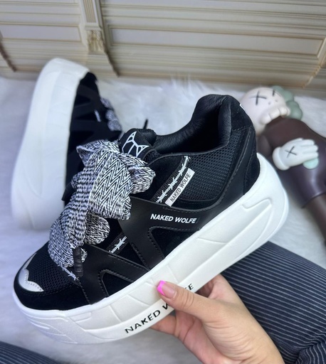 Naked Wolfe Plataforma Negra Blanca 