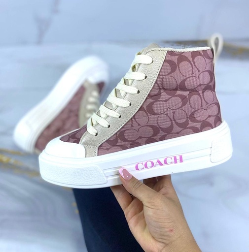 Coach Bota Rosado Plataforma CH78