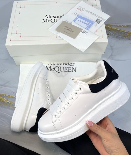 Alexander Mcqueen Blanco Talon Gamuza