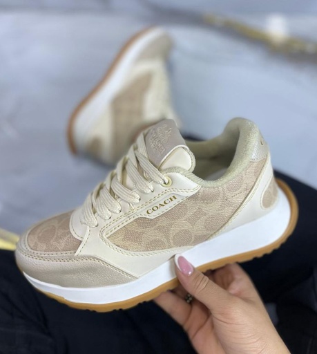 Coach Beige Suela Goma