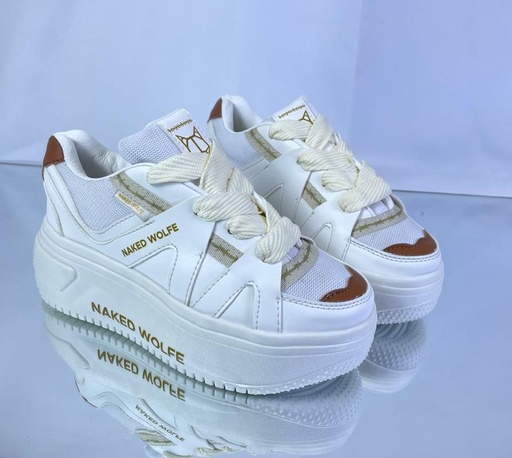 Naked Wolfe Plataforma Blanco Cafe