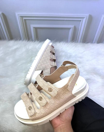 Sandalia Gucci Correa Beige
