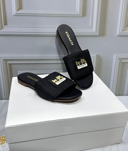 Sandalia Coach Negro Bajito