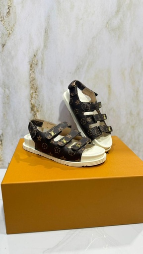 Sandalia Louis Vuitton Blanco Cafe