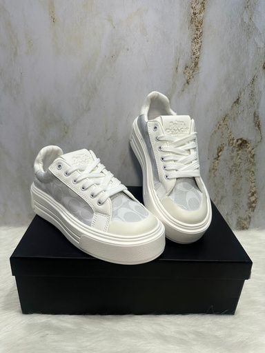 Coach Plataforma Blanco Gris