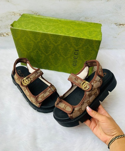 Sandalia Gucci Cafe Correa Suela Negra 1