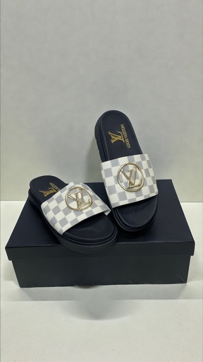  Sandalia Louis Vuitton Bajita Beige Sk