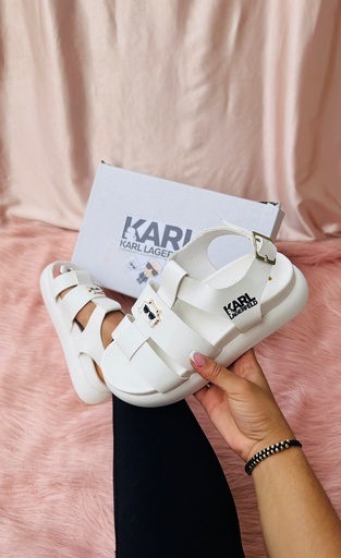 Sandalia Karl Lagerfeld Blanco Correas