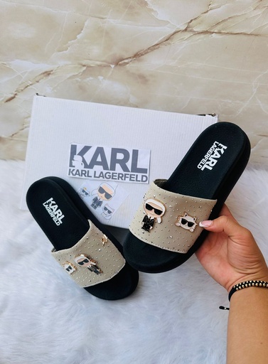Sandalia Karl Lagerfeld Beige Brillante 