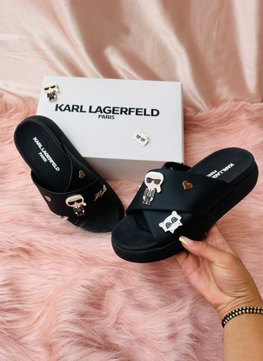 Sandalia Karl Lagerfeld Negra Cruzado 2