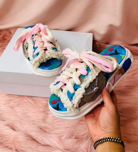 Sandalia Multicolor Azul B 