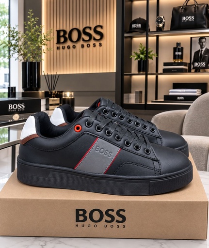 Hugo Boss Negro Gris Suela Negra