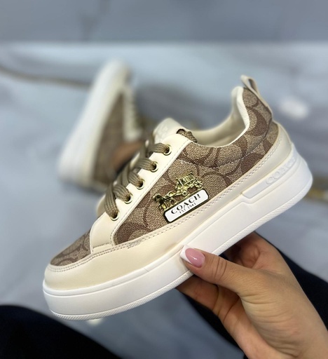 Coach Cuero Beige Logo CH54