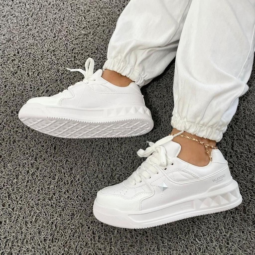 Valentino One Stud Blanco